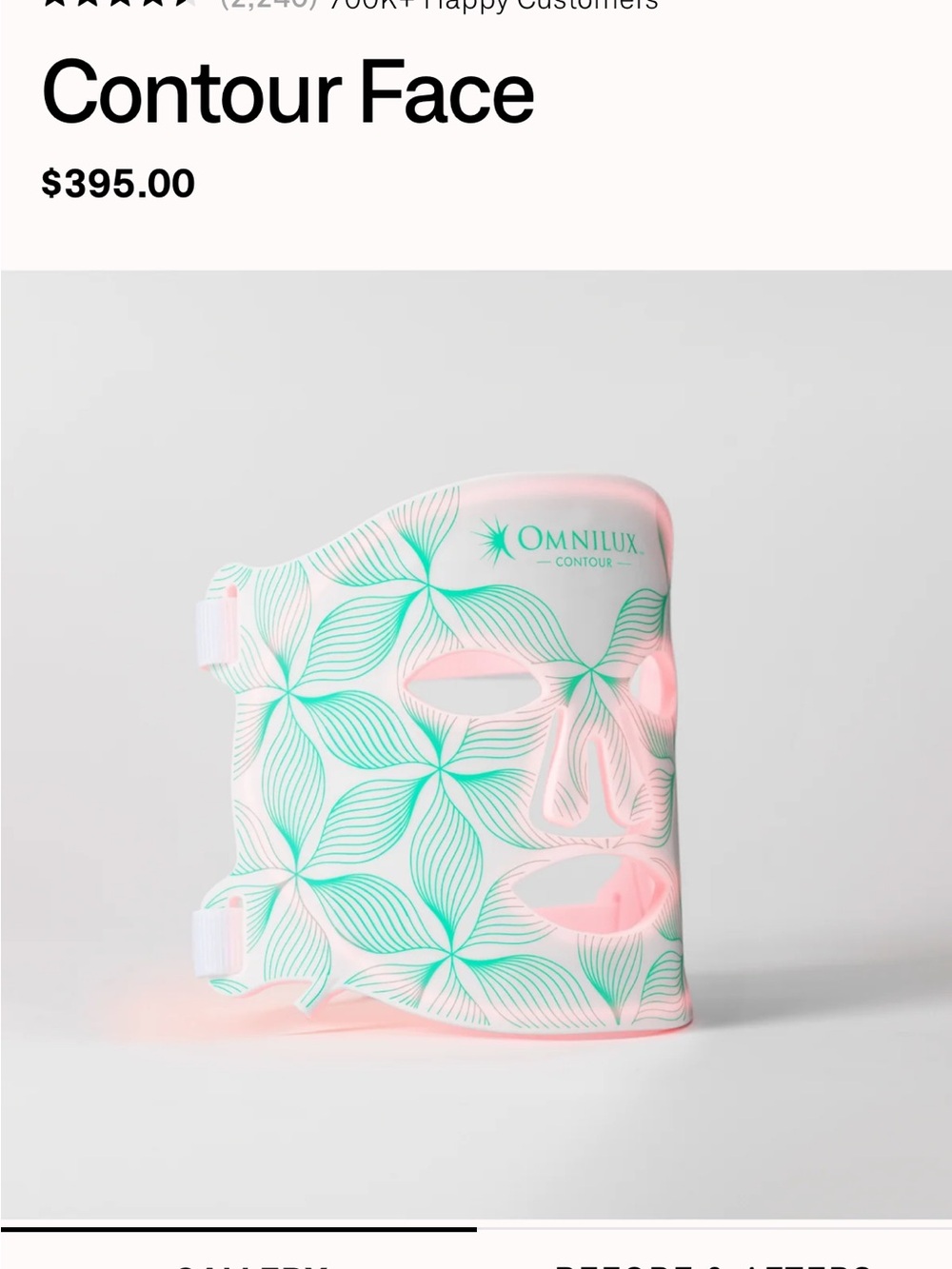 Contour LED Face Mask in Green & Pink